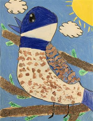 Blue Bird Art Piece 